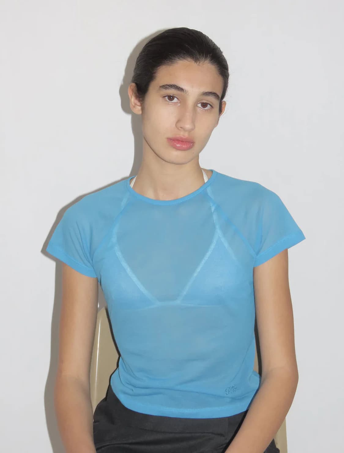 [S,M]팔로마울 Omu 오무 티셔츠/블루 상품이미지3