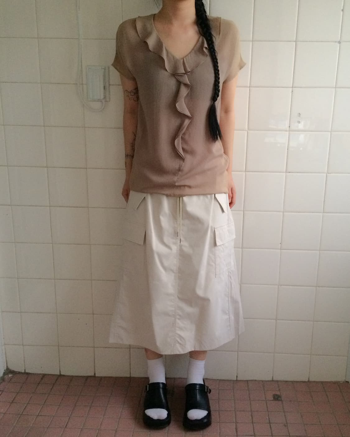 Ruffle point blouse 상품이미지1