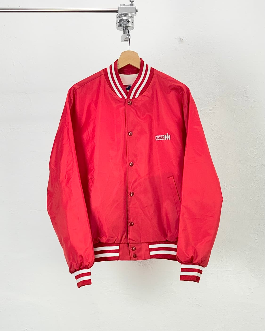 스윙스터 90s 레드 나일론 바시티 자켓 상품이미지1