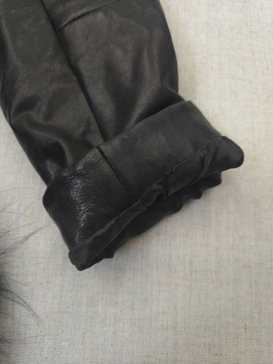 HASSTIGE 블랙 양가죽 퍼 코트 상품이미지10