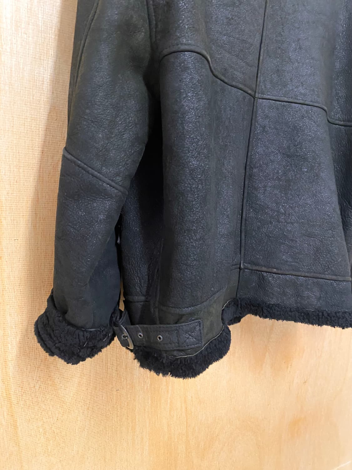 80~90's VTG b-3 shearling jacket 레더 무스탕 상품이미지7