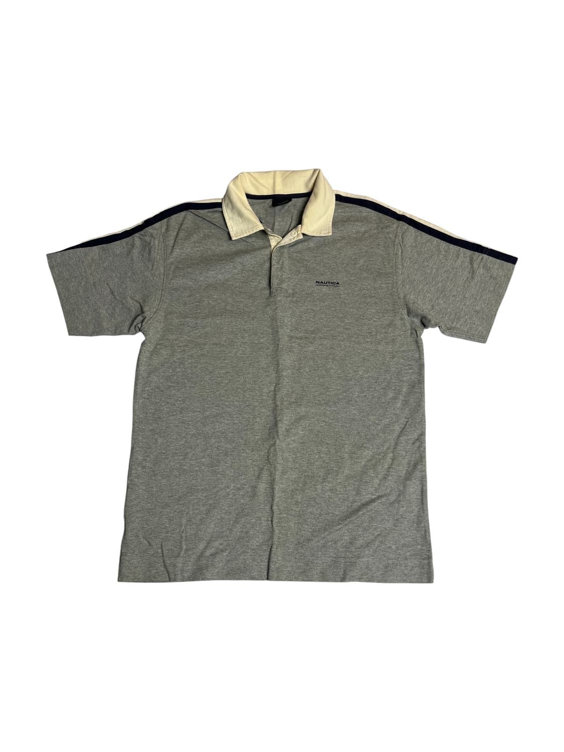 노티카 00s 그레이 배색 카라 폴로셔츠 M 상품이미지1