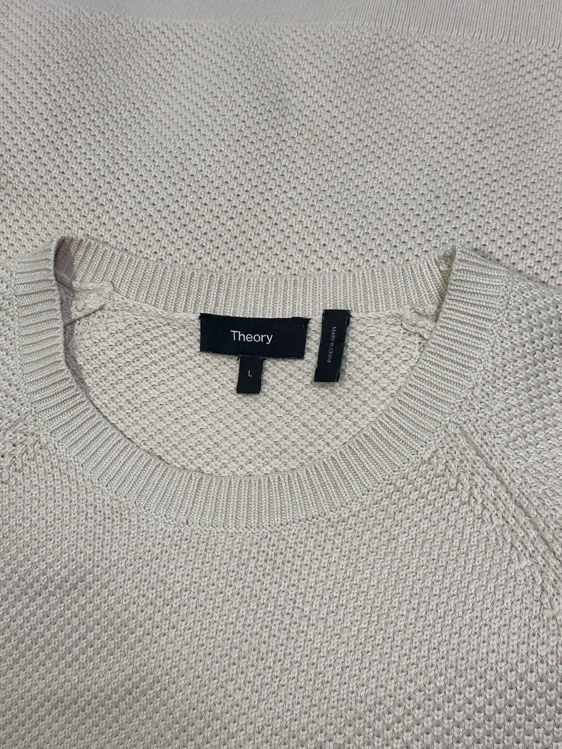 Theory 띠어리 캐시미어 블렌드 니트 L/아이보리 상품이미지6