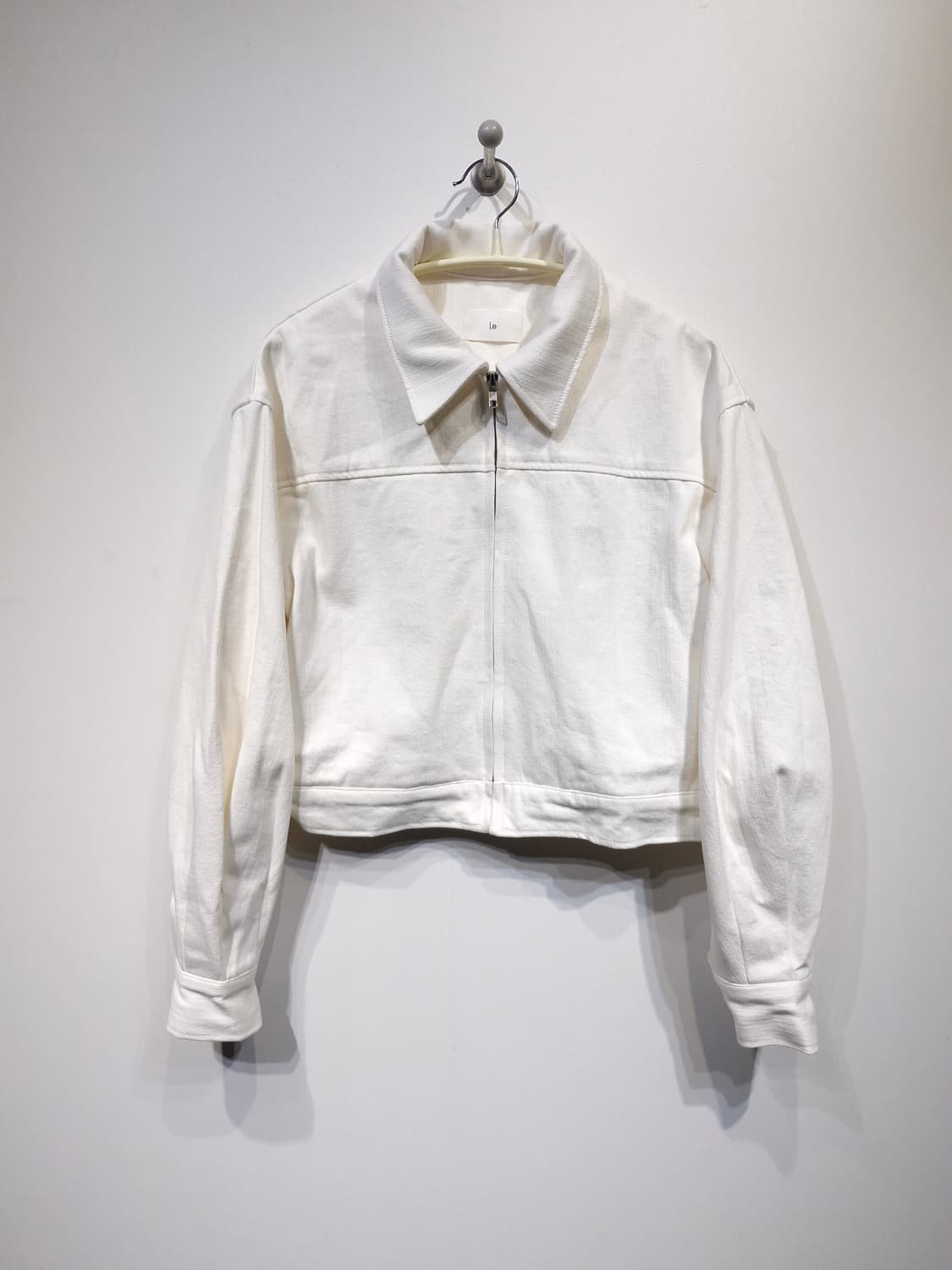 르(LE) 데님 크롭 자켓 화이트 상품이미지2