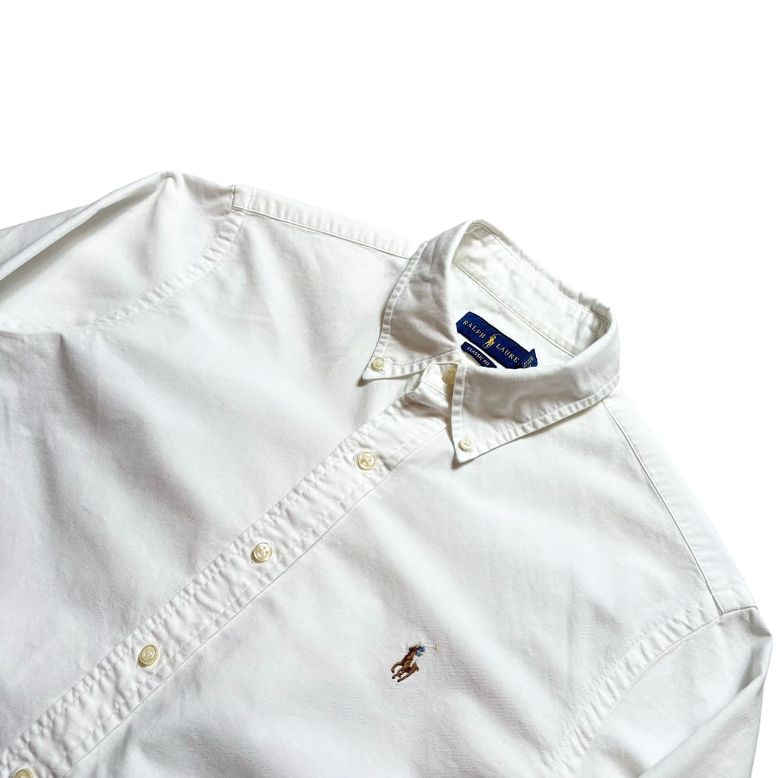 폴로 옥스퍼드면 화이트 셔츠 상품이미지2