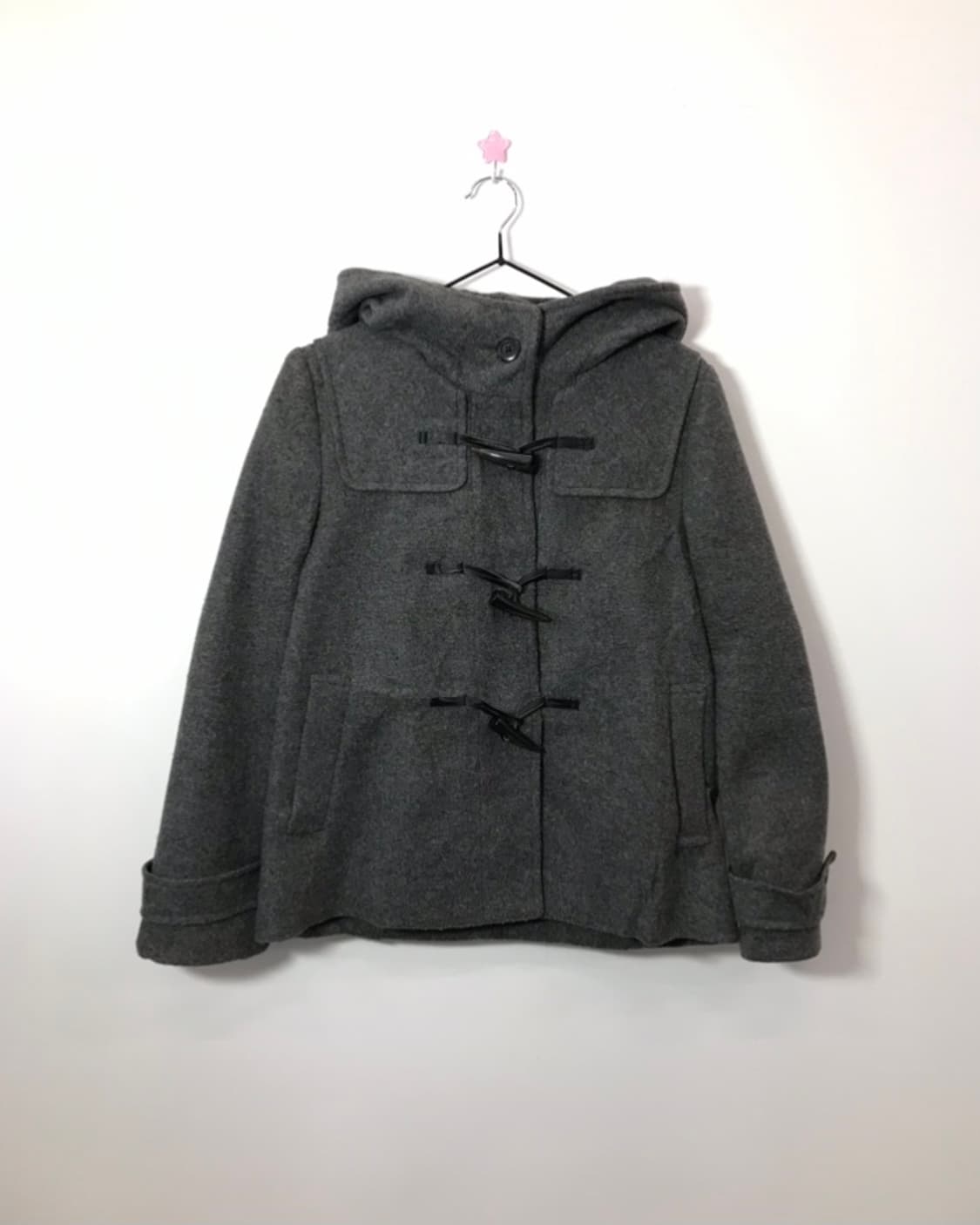 GU Japan Charcoal Hooded Duffle Coat 상품이미지1