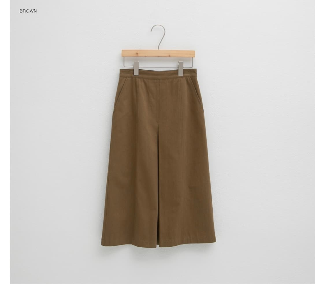 나인 nain 빈티지 헤비코튼 핀턱 스티치 브라운 롱 스커트 M 상품이미지4