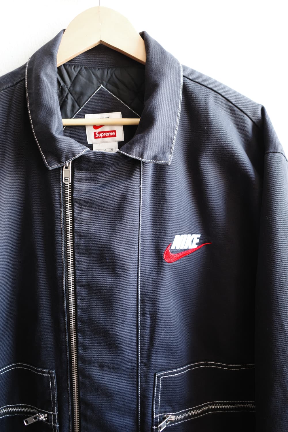 슈프림 x 나이키 더블 집 퀼티드 워크 자켓 상품이미지4