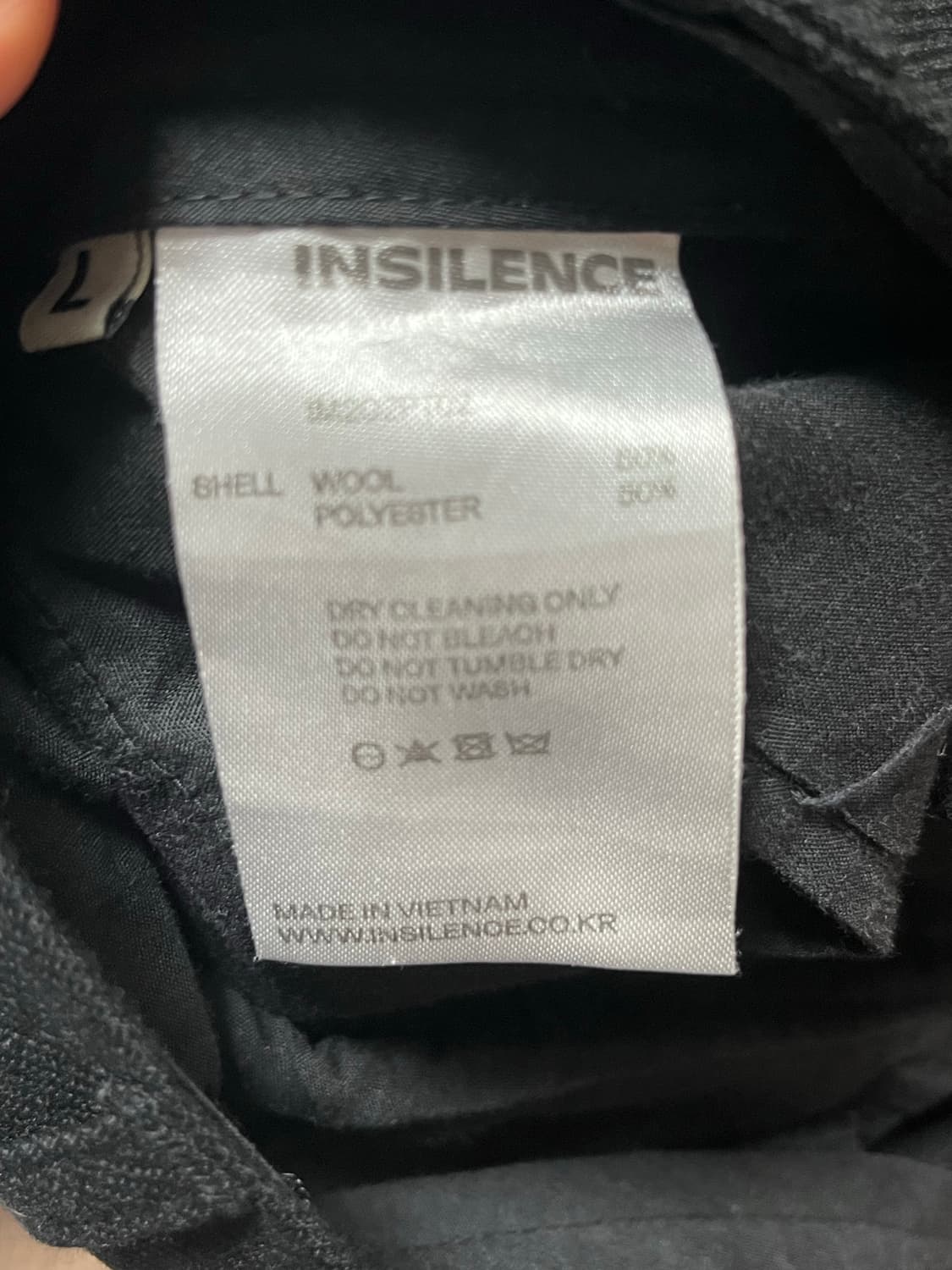 INSILENCE 울 카고 팬츠 BLACK 상품이미지6