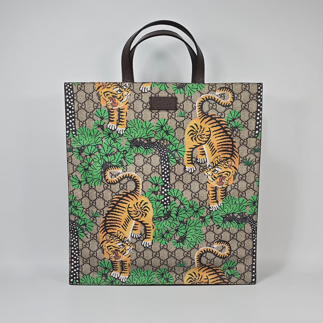 구찌 뱅갈 타이거 프린트 GG 수프림 캔버스 토트백 상품이미지2