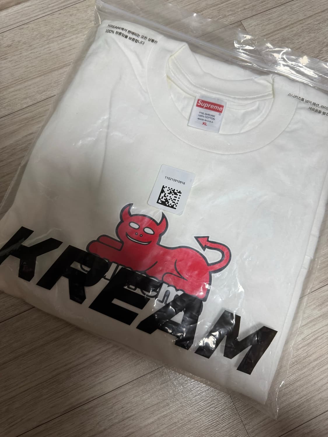 슈프림 x 토이 머신 데빌 캣 티셔츠 화이트 XL 새상품 상품이미지1