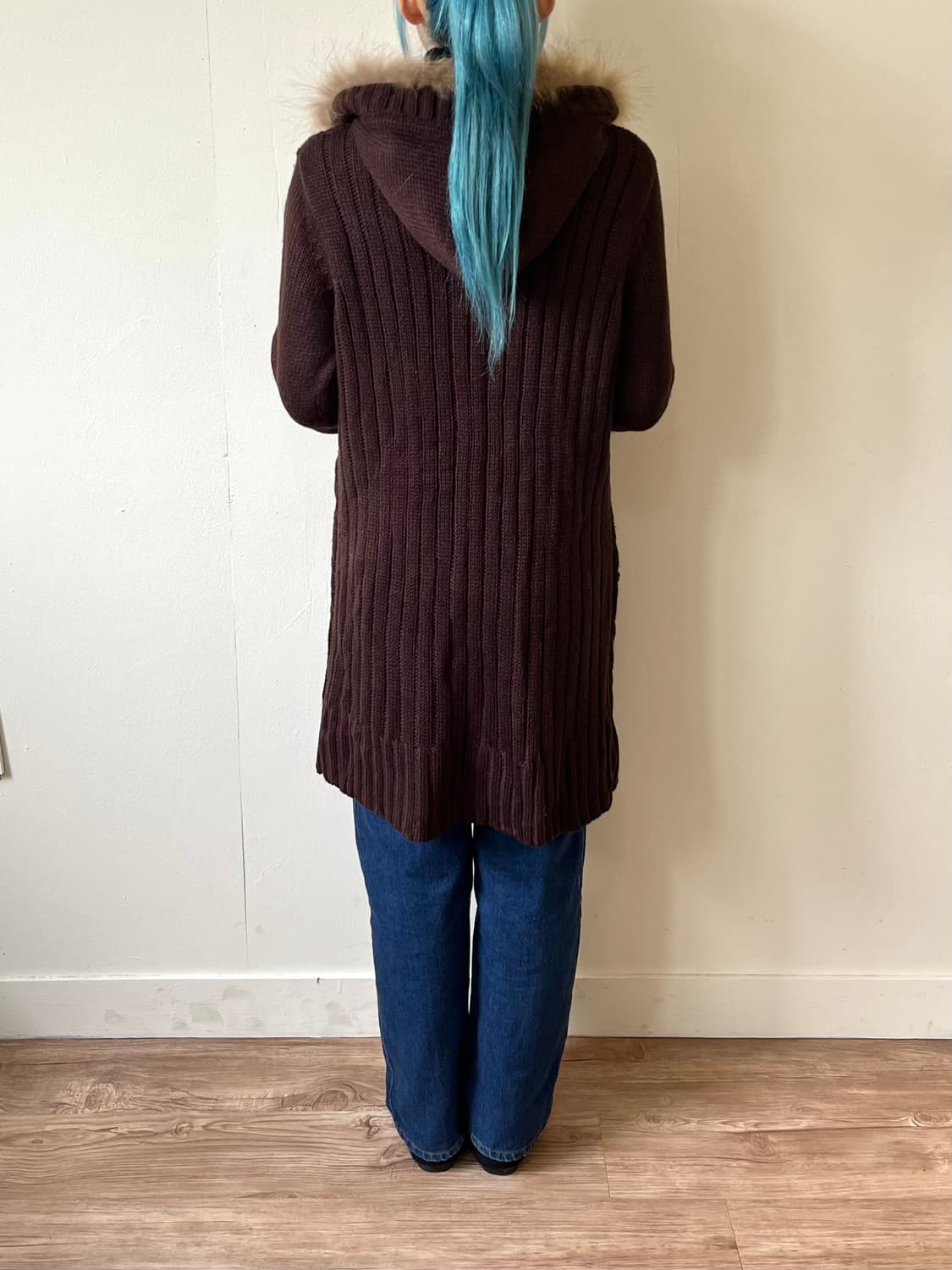 Chou 라쿤 퍼 스웨터 후드 상품이미지9