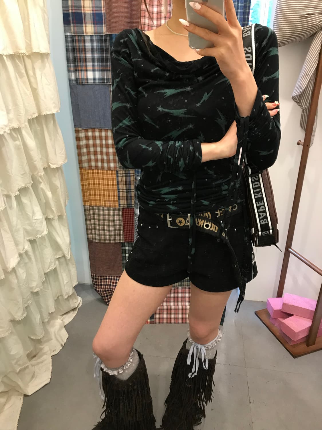 히스테릭글래머 썬더 셔링 블라우스 상품이미지5