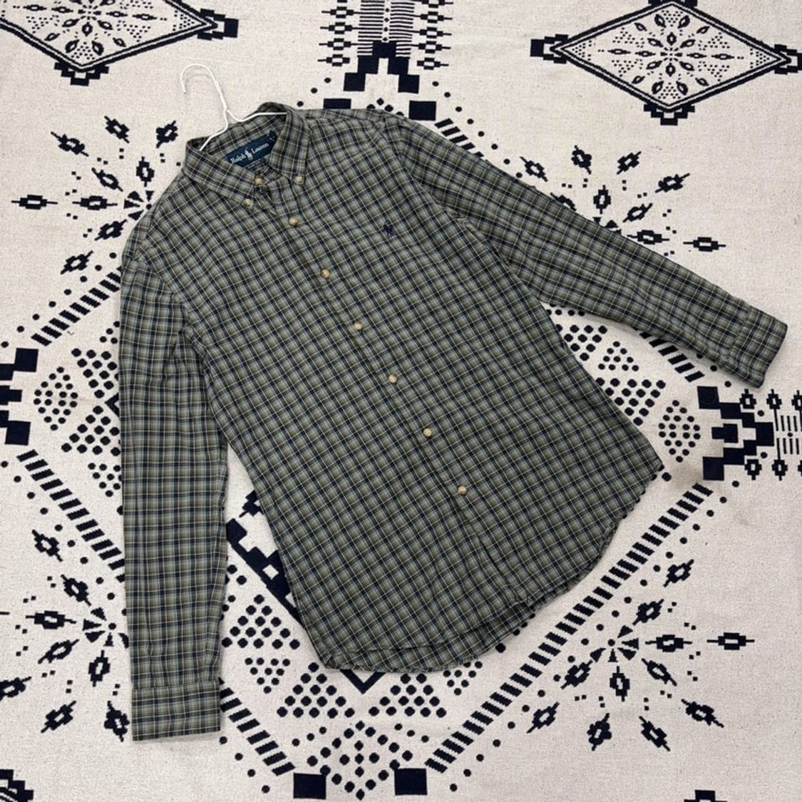 폴로 랄프로렌 슬림핏 빈티지 체크 셔츠 L P00038 상품이미지1