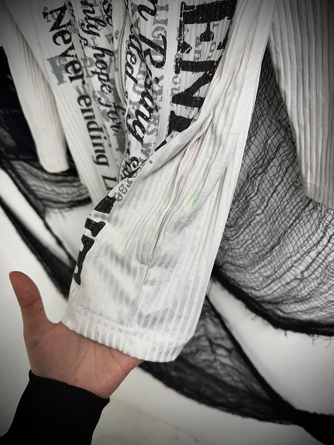 00s printing fur hood zipup 상품이미지3