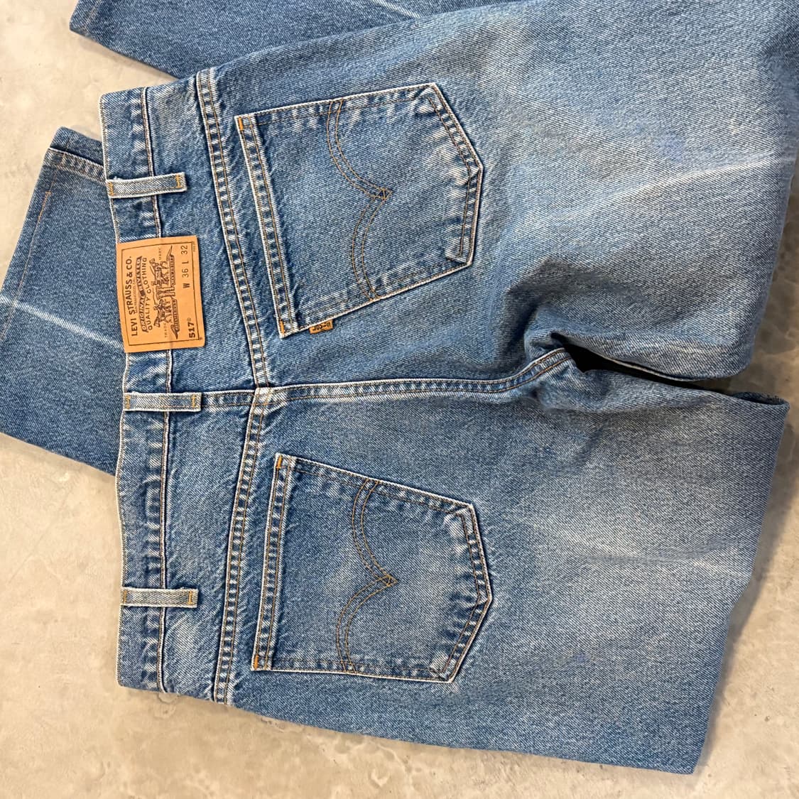 [36/32] 90s USA🇺🇸 리바이스 517 오렌지탭 중청 데님 상품이미지6
