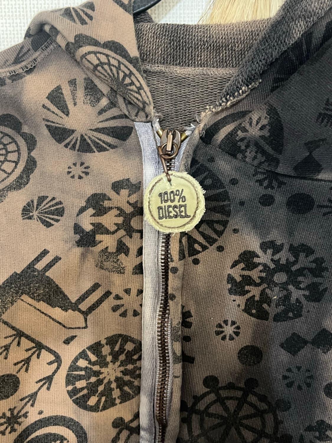 Vintage Diesel 빈티지 디젤 머플러 니트 집업 상품이미지3