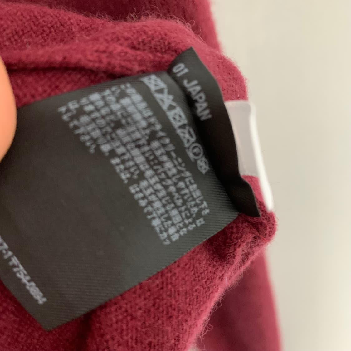 유니클로 브이넥 캐시미어 100% 빈티지 니트 레드 버건디 L 상품이미지4