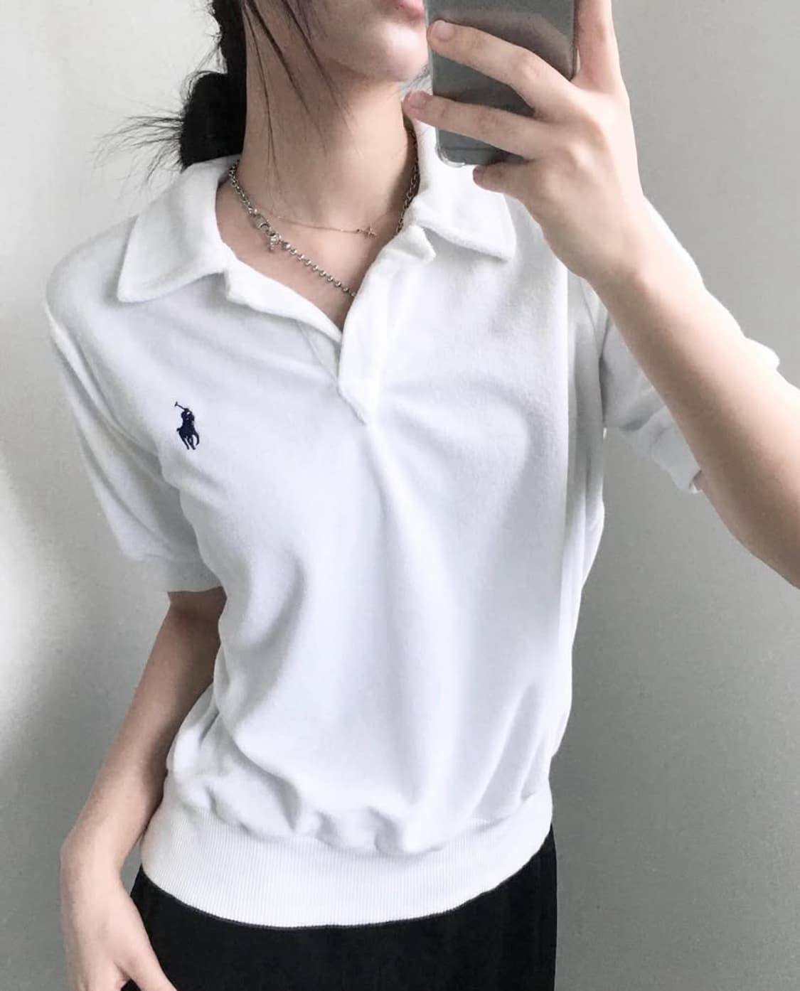 Polo 폴로 신형라벨 화이트 테리 pk 반팔  상품이미지1