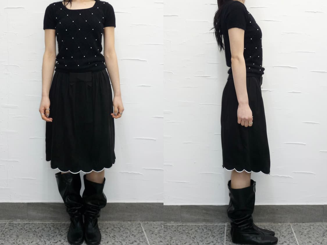 deep neck beads knit top 상품이미지2