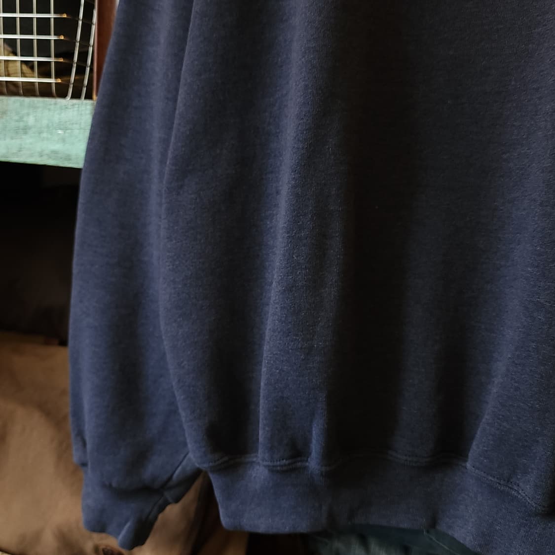 90s 러셀 맨투맨 스웻셔츠 블랭크 빈티지 블루 그레이 XXL 상품이미지7