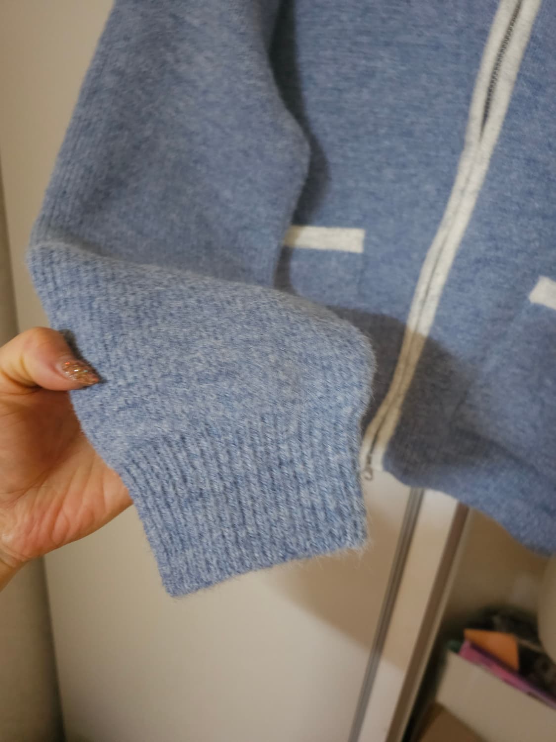 커버낫 우먼 플러피 집업가디건 상품이미지5