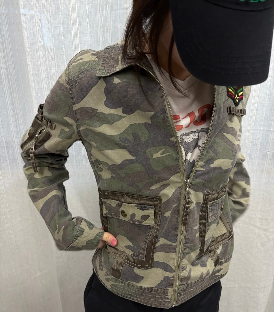 에드윈 카모 밀리터리 패치 자켓 EDWIN 상품이미지2