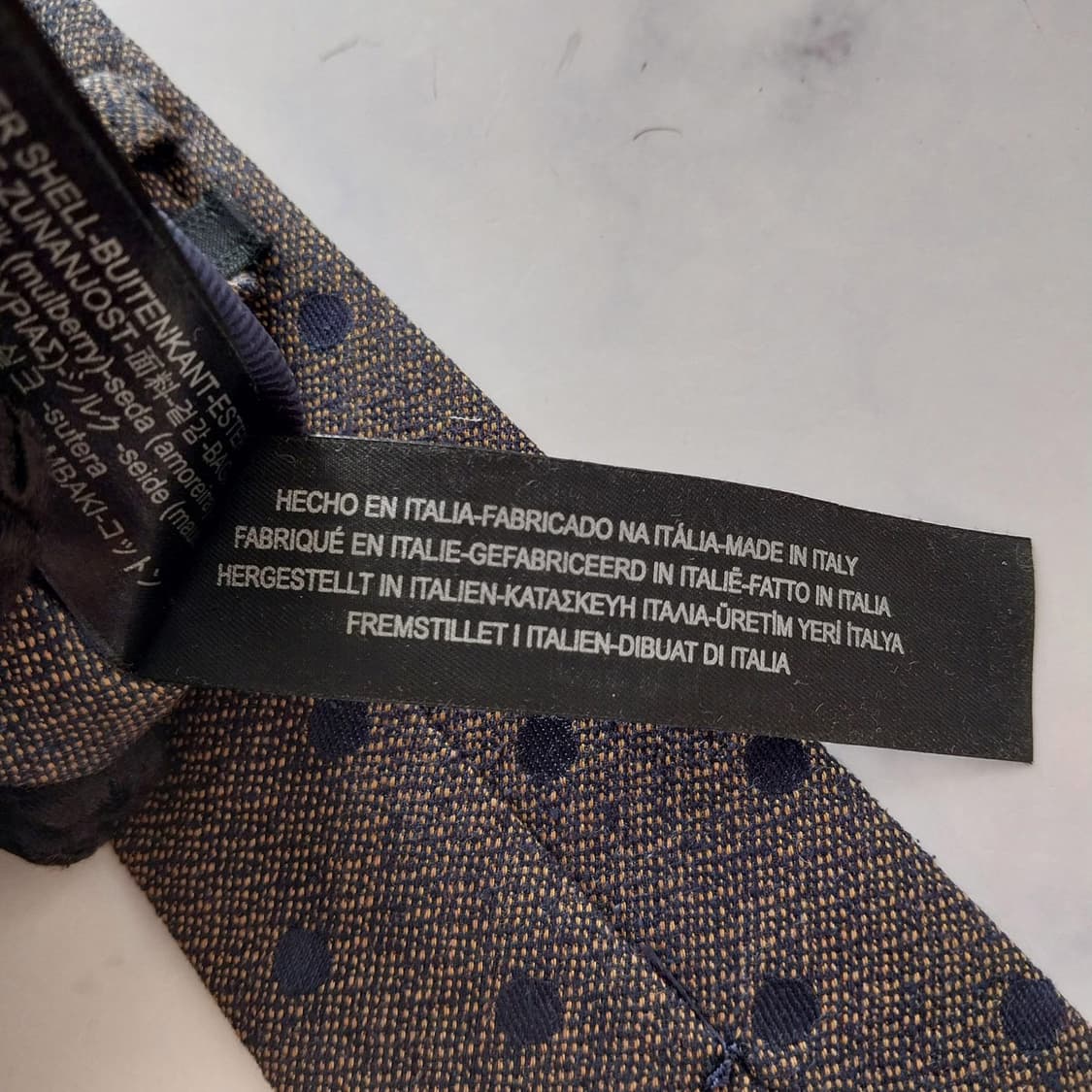 마시모두띠 실크 브라운 도트 슬림 넥타이 7.5cm A+등급 K1752
 상품이미지10