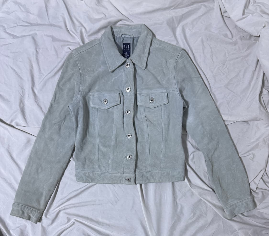 갭 소가죽 스웨이드 트러커 자켓 상품이미지1