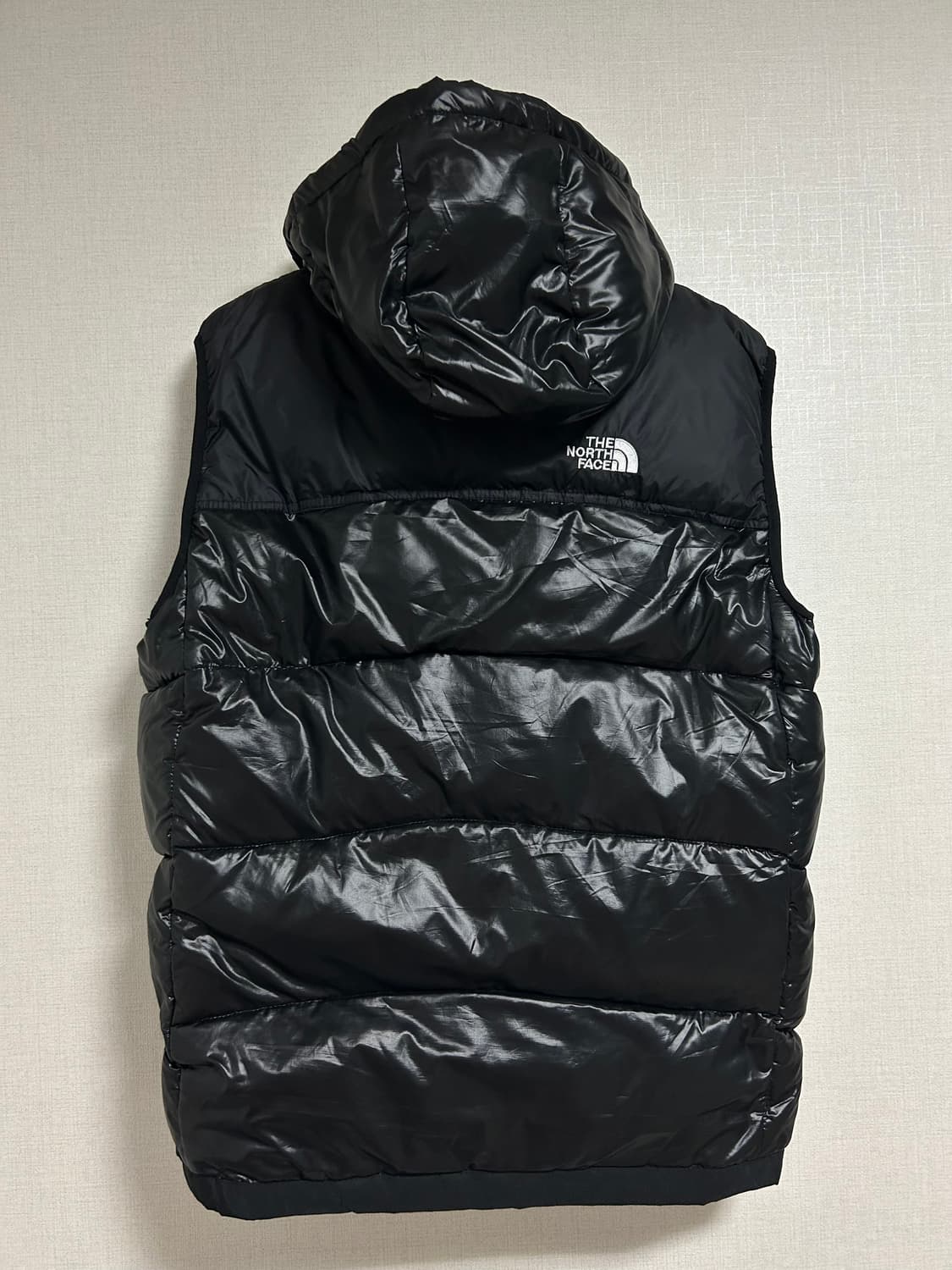 노스페이스 850 구스다운 후드 패딩 조끼 베스트 블랙 L 상품이미지6