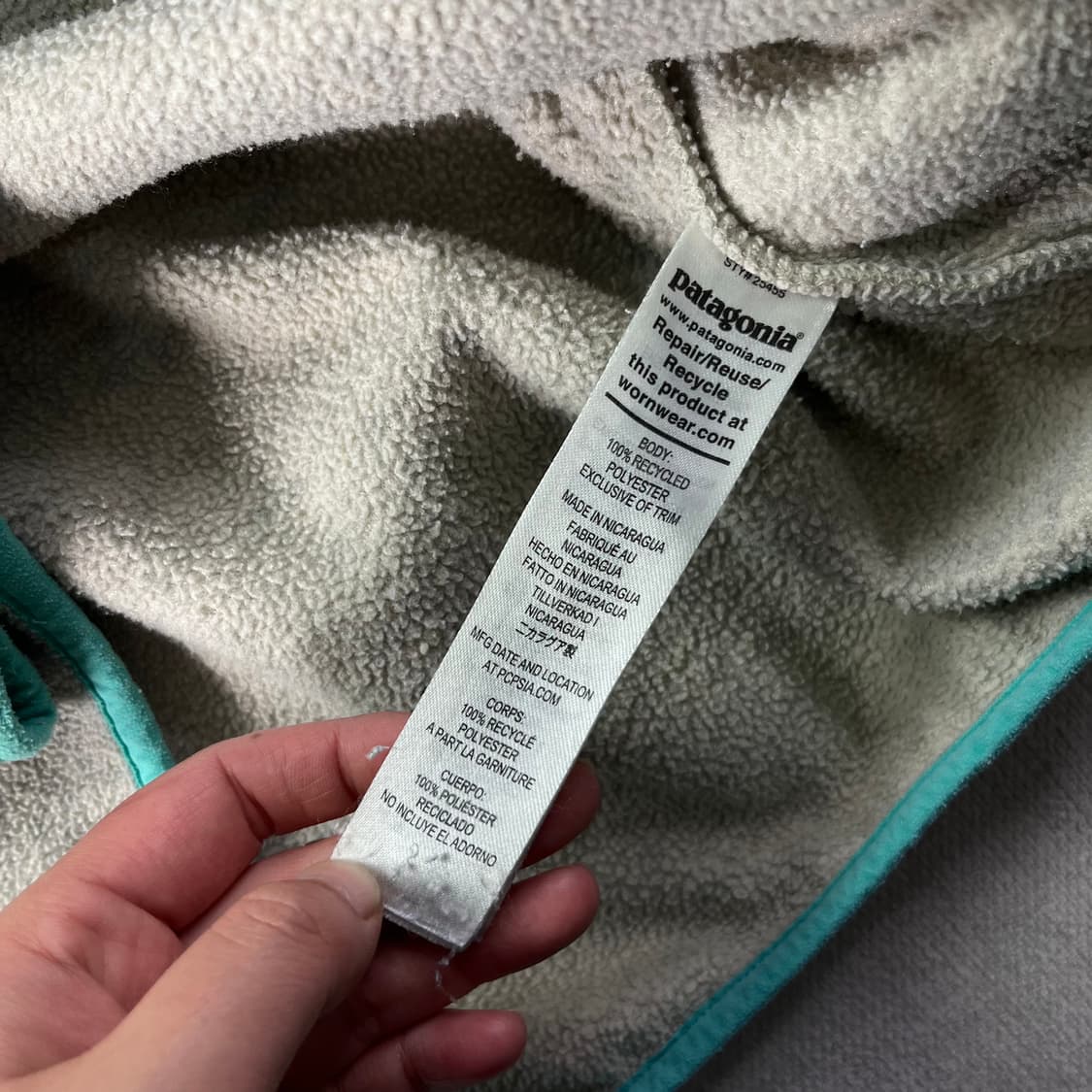 95 파타고니아 신칠라 오트밀 스냅티 플리스  상품이미지4