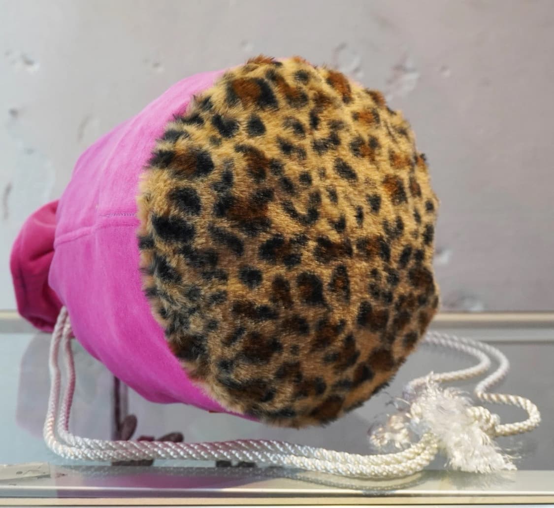 Skoloct 머니백 💲벨벳  핑크 호피 상품이미지6