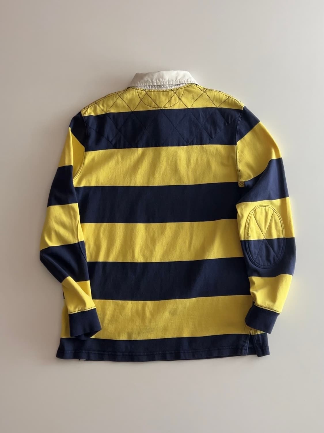 폴로 랄프로렌 옐로우 네이비 단가라 럭비티 L 상품이미지7