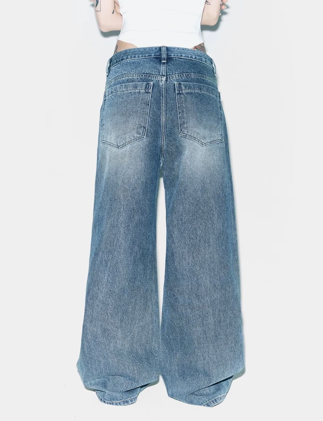 yeel SIGNATURE LOGO DESTROYED DENIM BLUE 상품이미지2