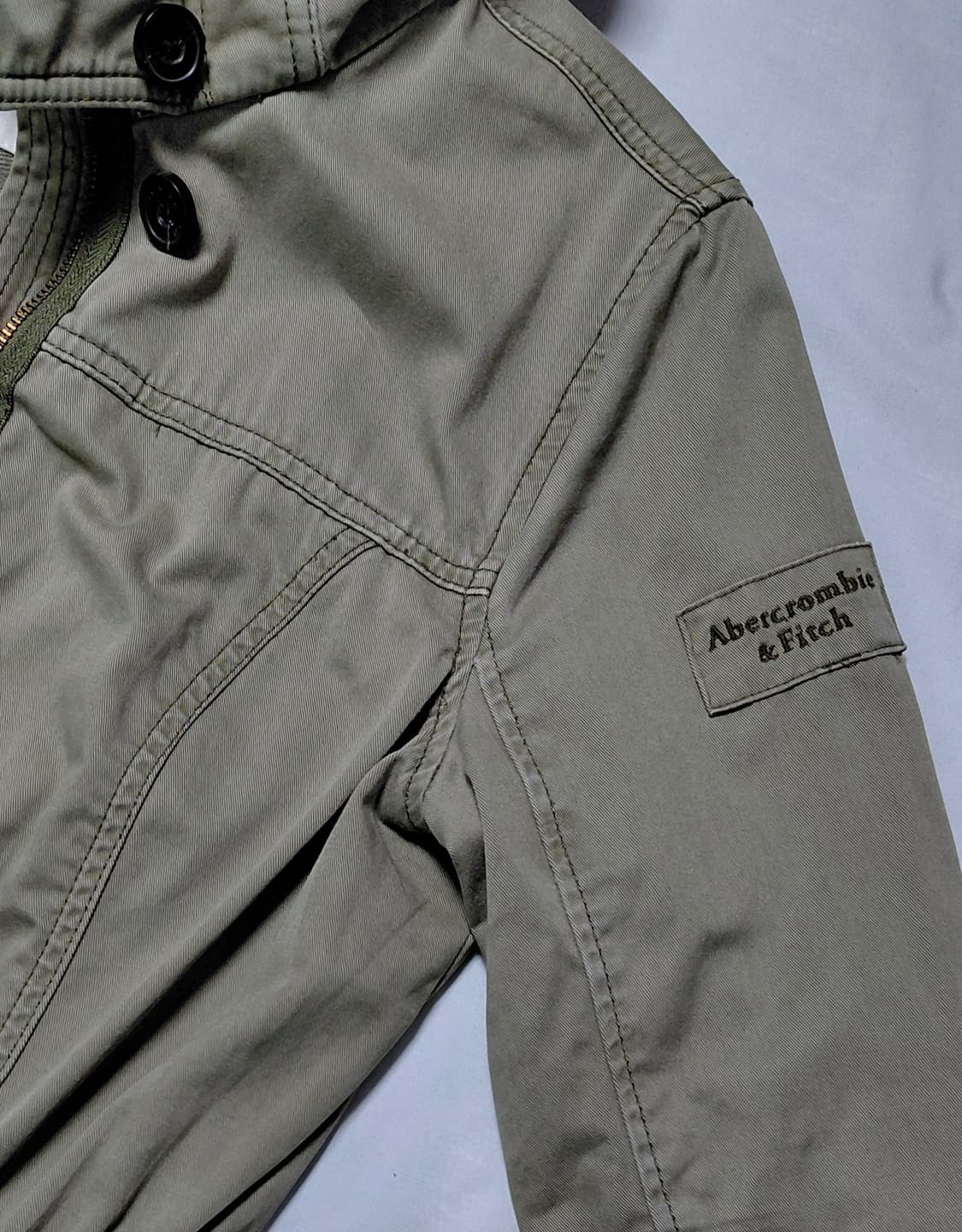 [L] 아베크롬비 여성 후드 야상 자켓 (카키) 상품이미지6