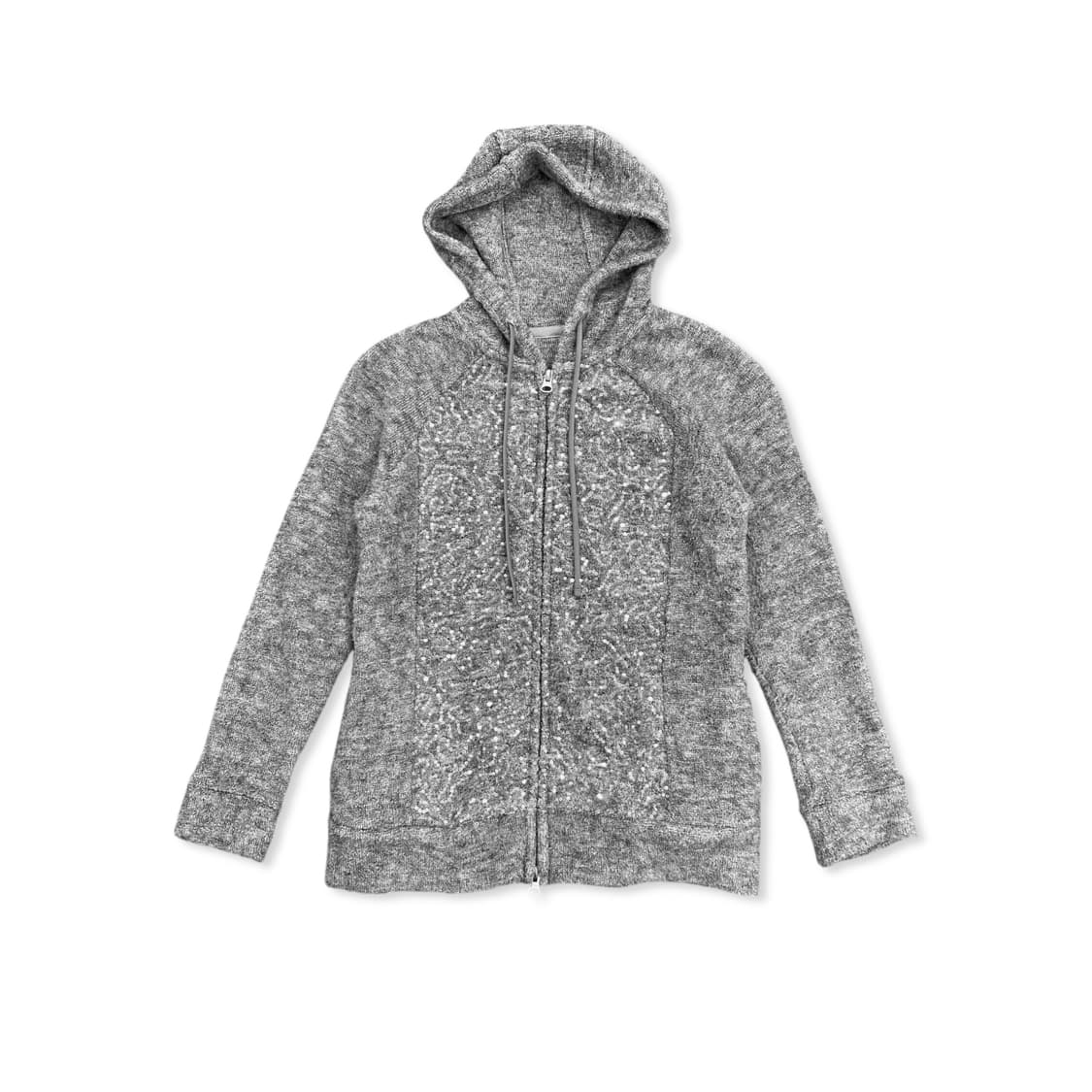 Gray Slim Fit Wool Glitter Zip up 상품이미지2