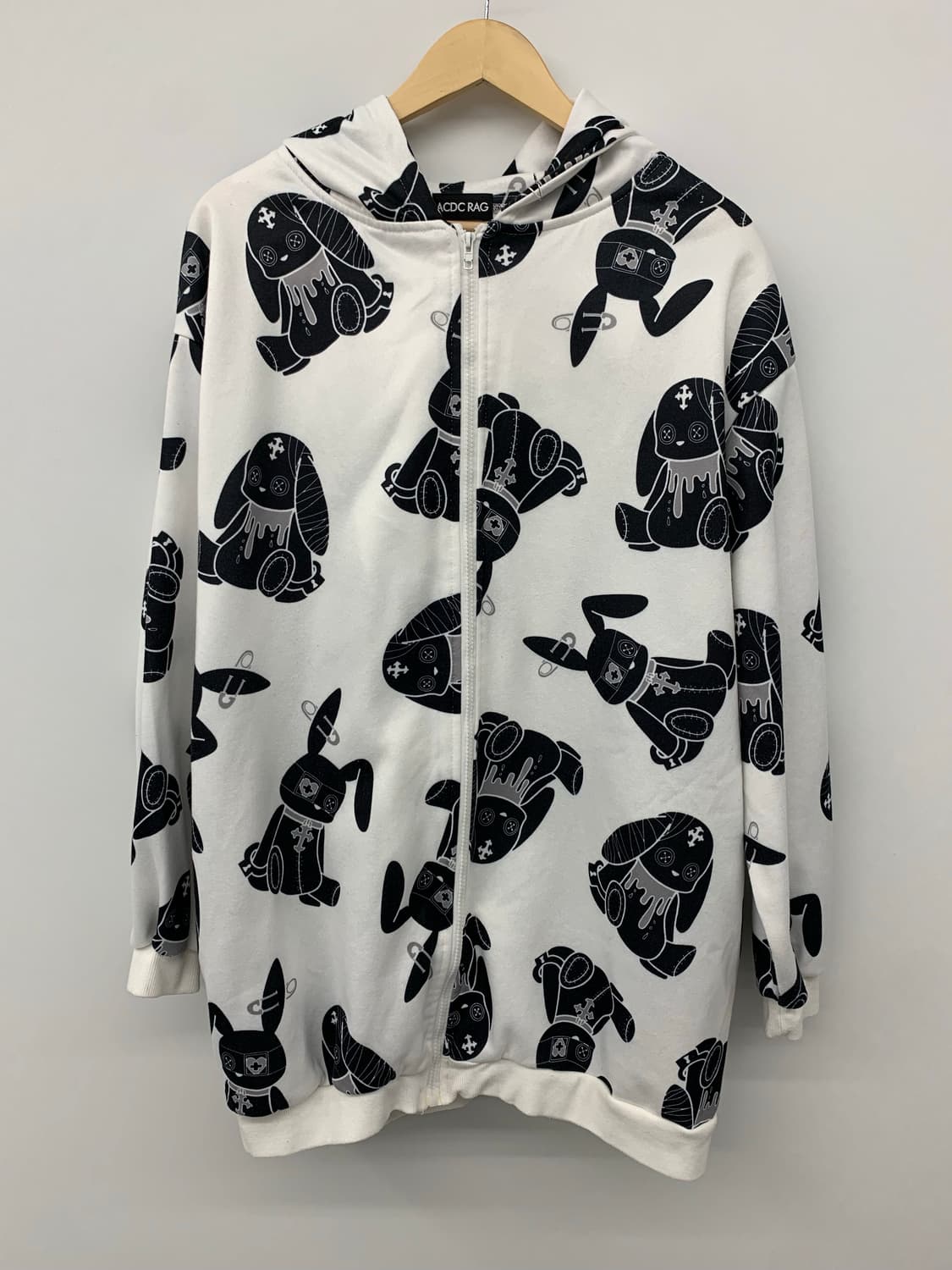 Acdc rag 펑크 프린팅 오버핏 후드집업 상품이미지3