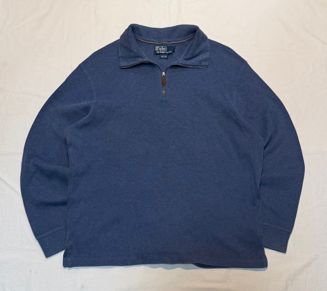 폴로 랄프로렌 반집업 코튼 니트 스카이블루 상품이미지1