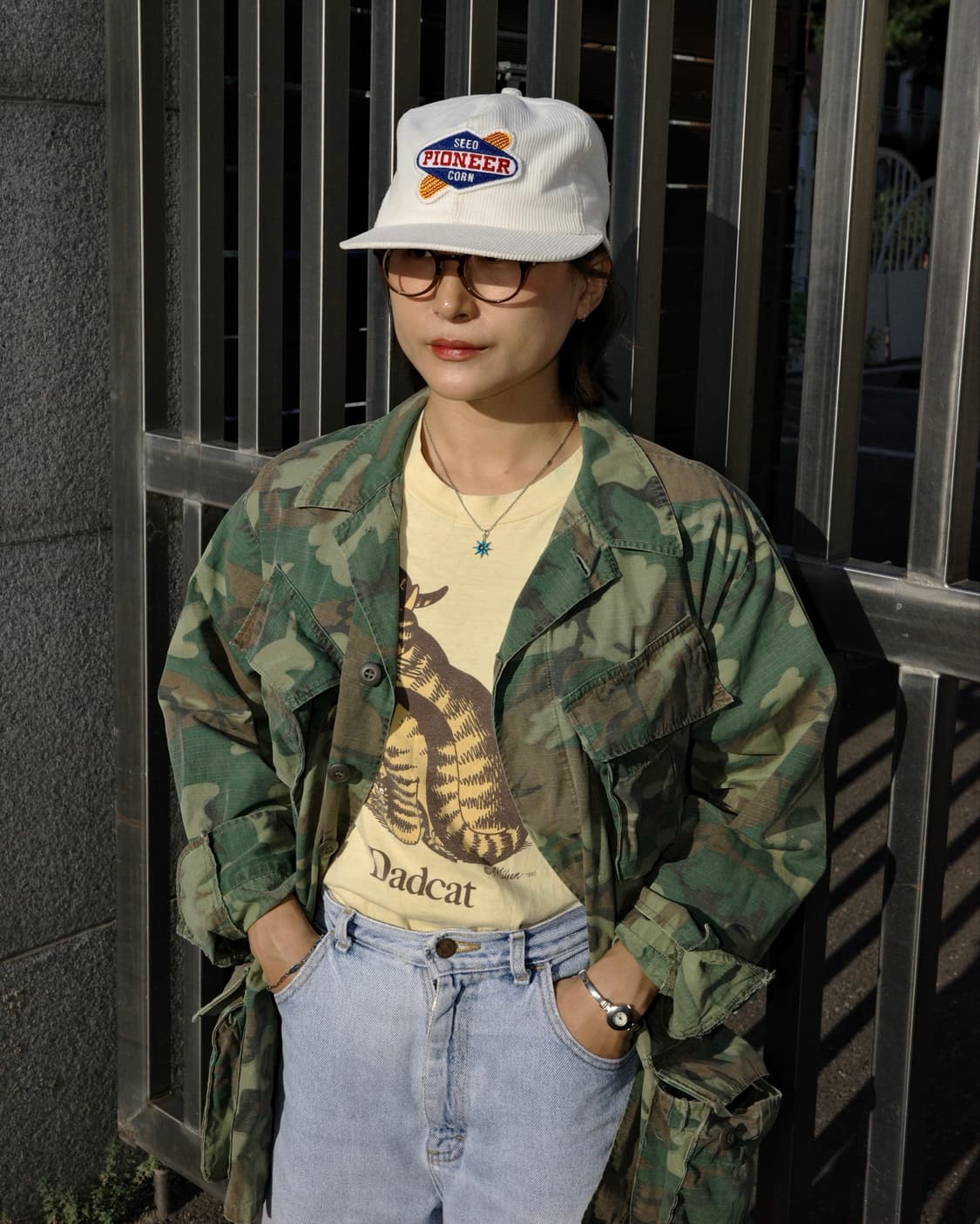 80s Piomeer seed corn 코듀로이 6패널 캡 상품이미지5