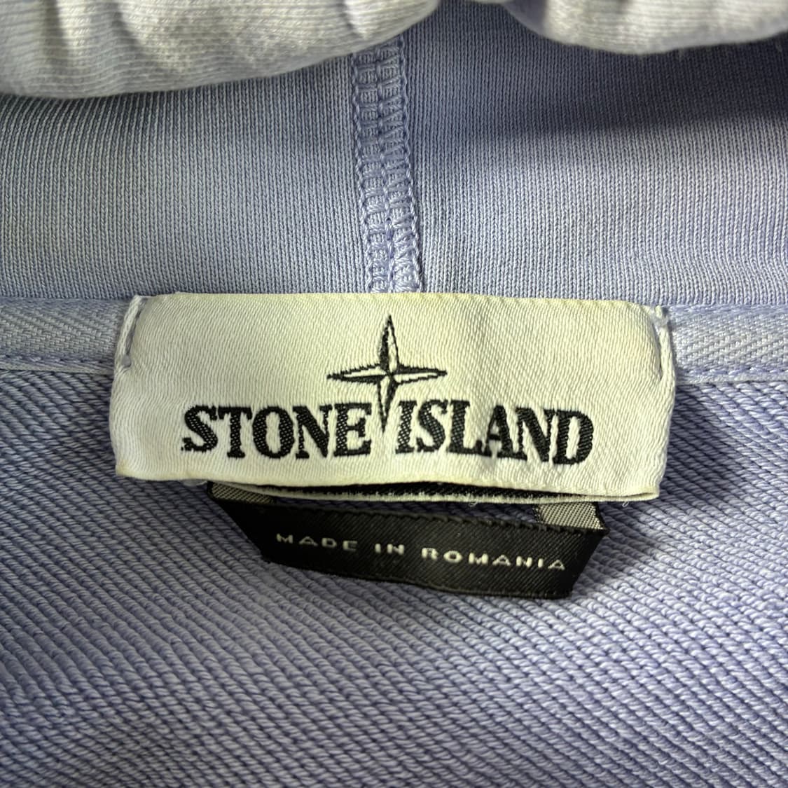 Stone island  스톤 아일랜드 코튼 플리스 라이트 블루 후드티  상품이미지4