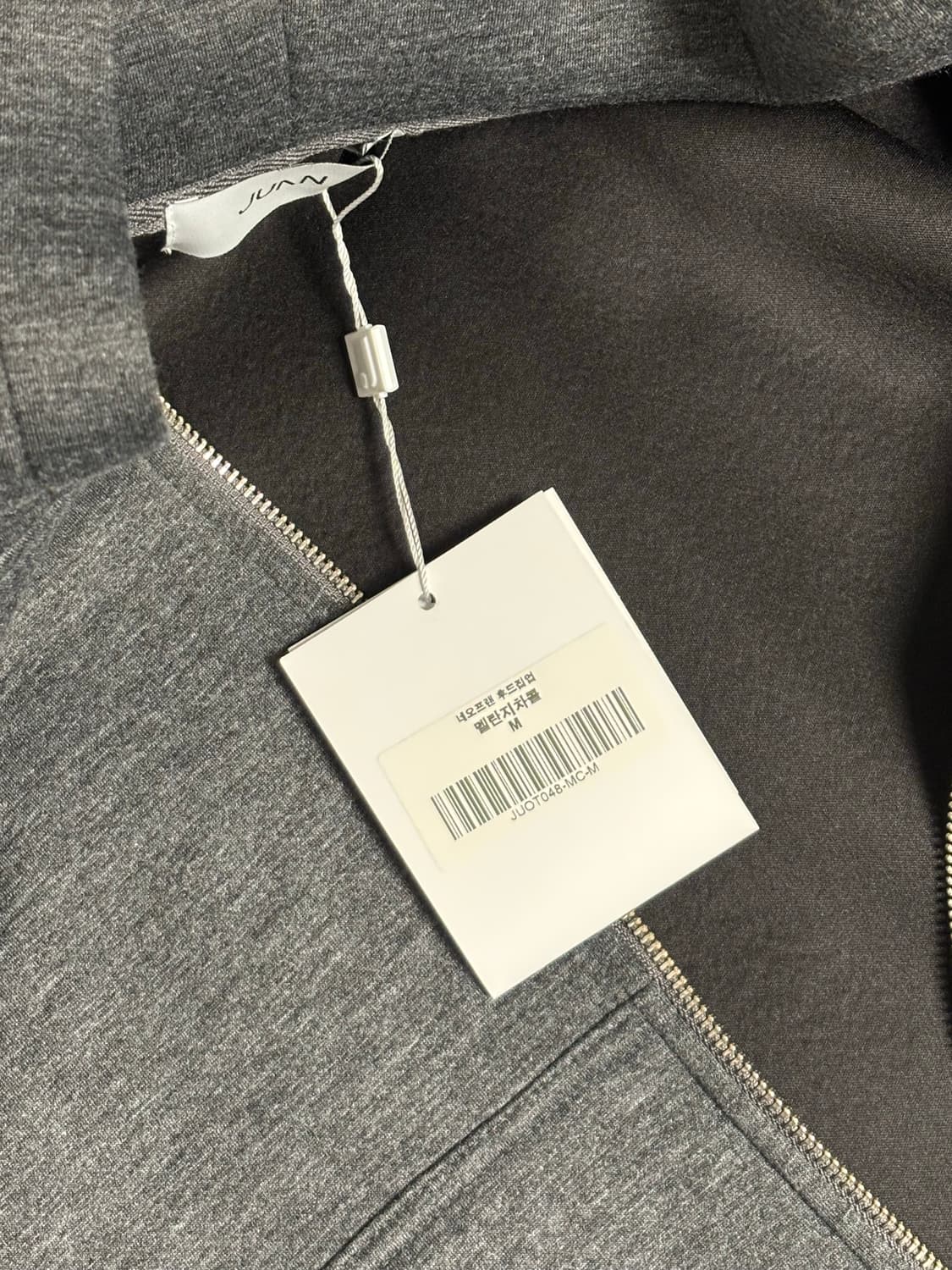 주앙옴므 네오프렌 후드 집업 (멜란지 차콜) 상품이미지2