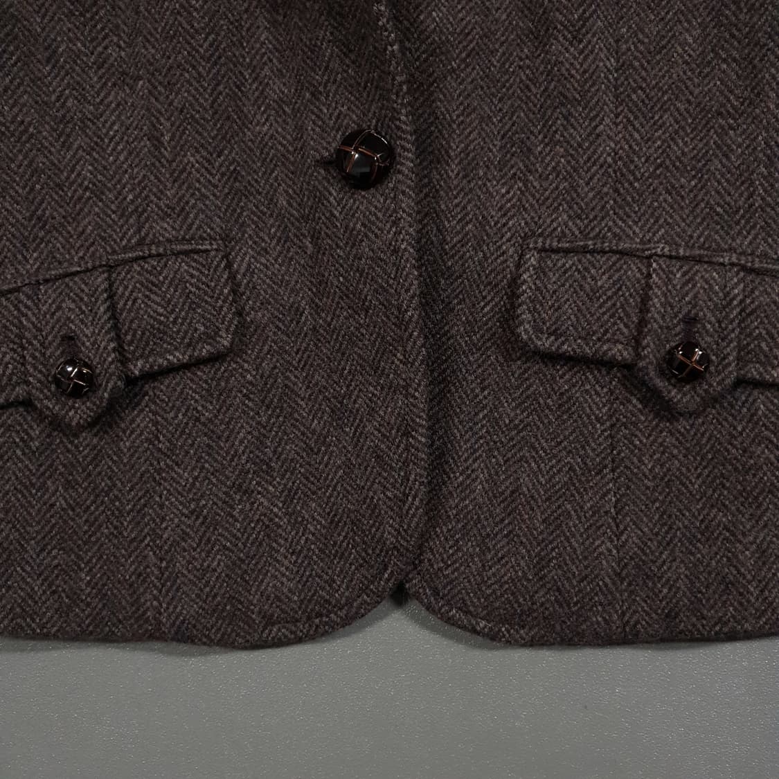 KEITH 키이스 울 모 투포켓 싱글 버튼 미니멀 자켓 (여성 44-55 상품이미지3