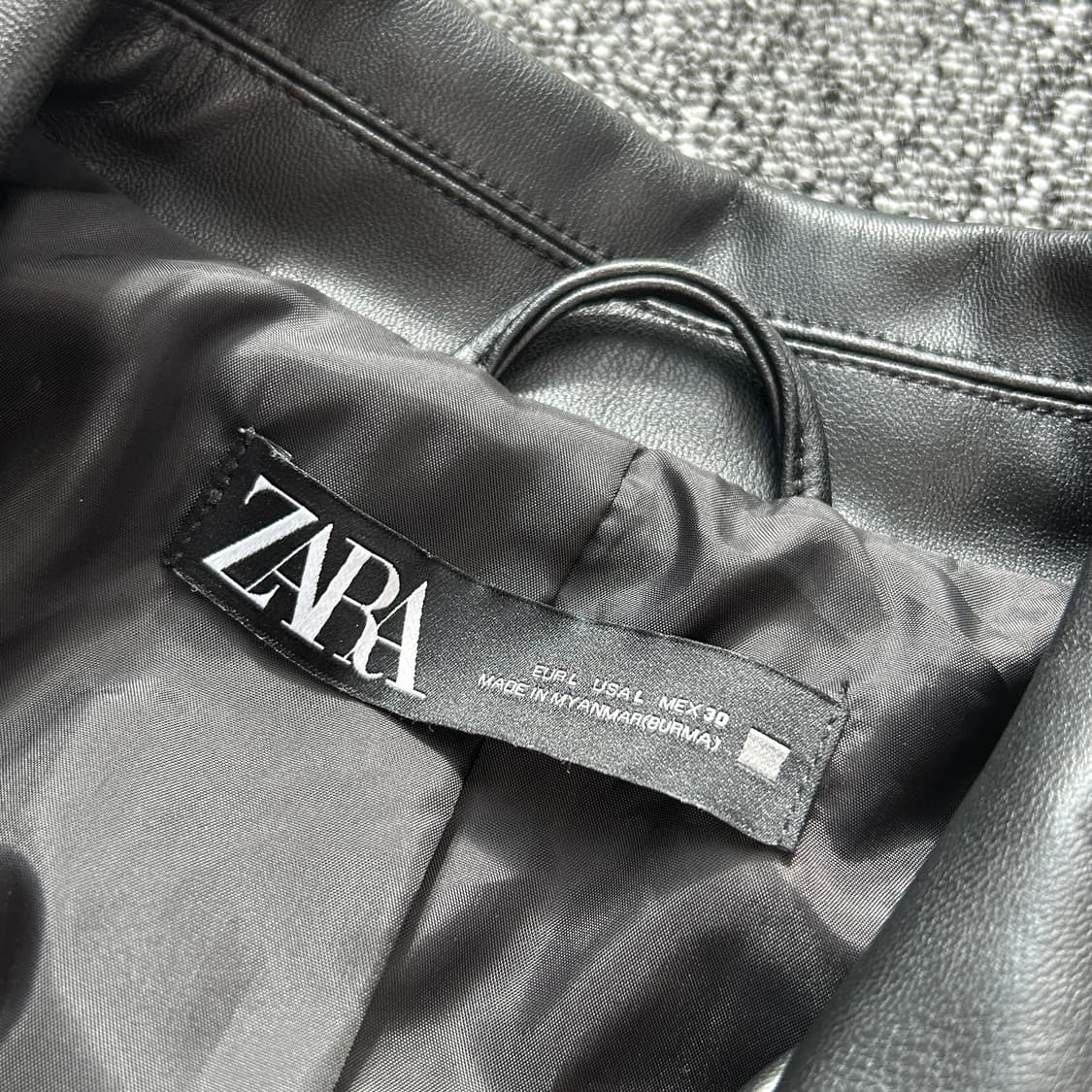 자라 블랙 라이더 가죽 자켓 상품이미지7