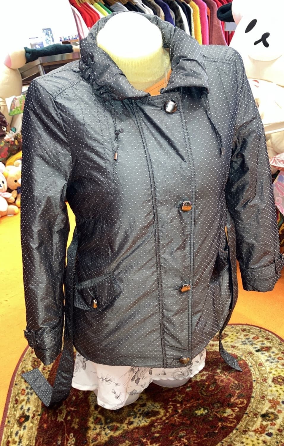 jpn 그레이 도트 패딩 상품이미지2