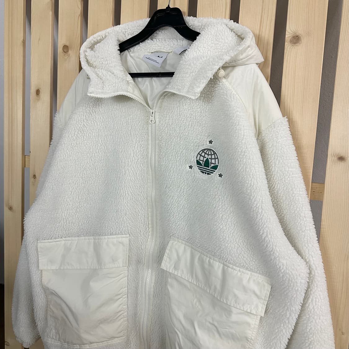 (XL) 아디다스 MC 쉐르파 아이보리 후리스 플리스 자켓 상품이미지3