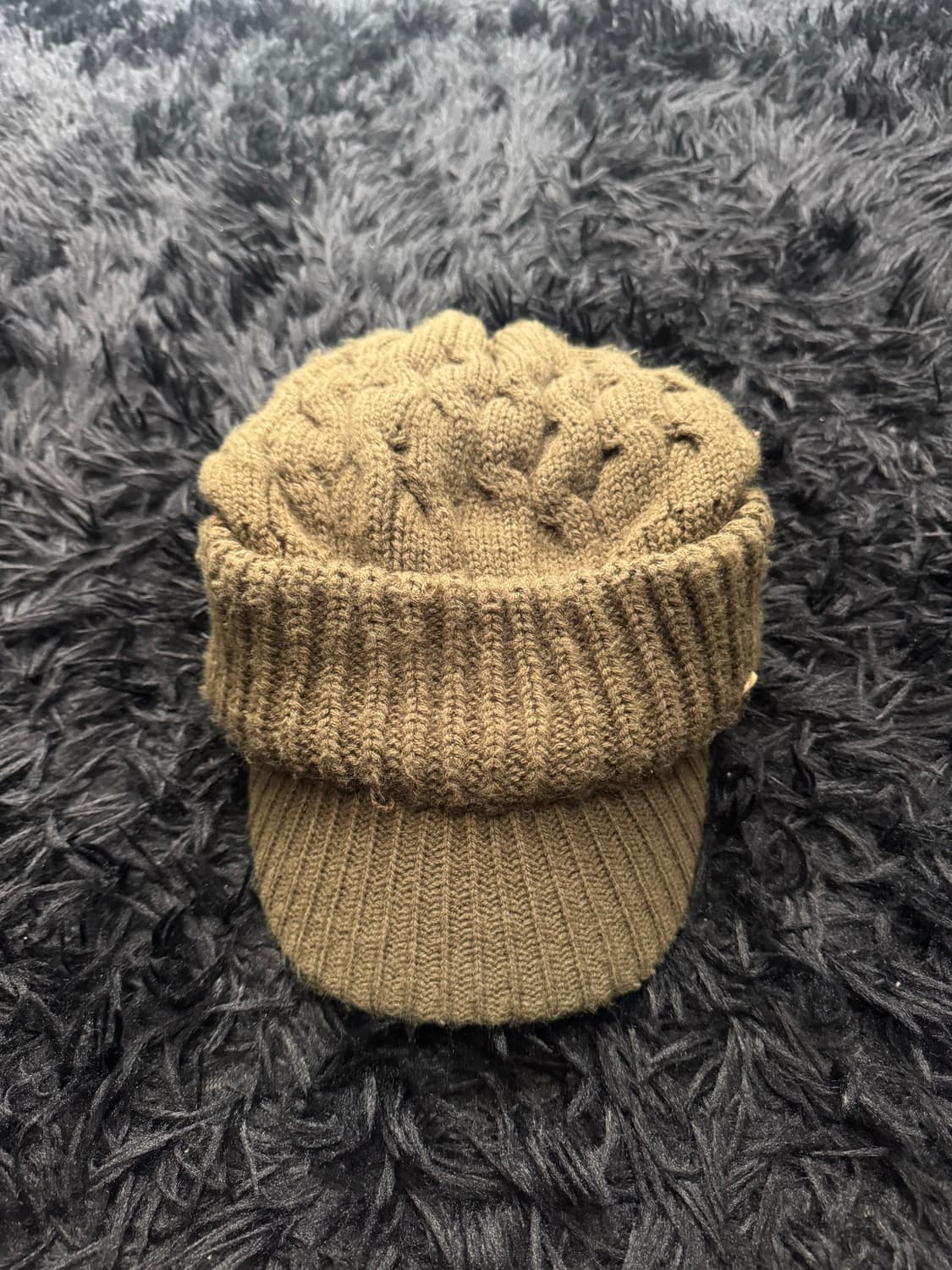 Vintage Khaki long knit beanie 상품이미지1