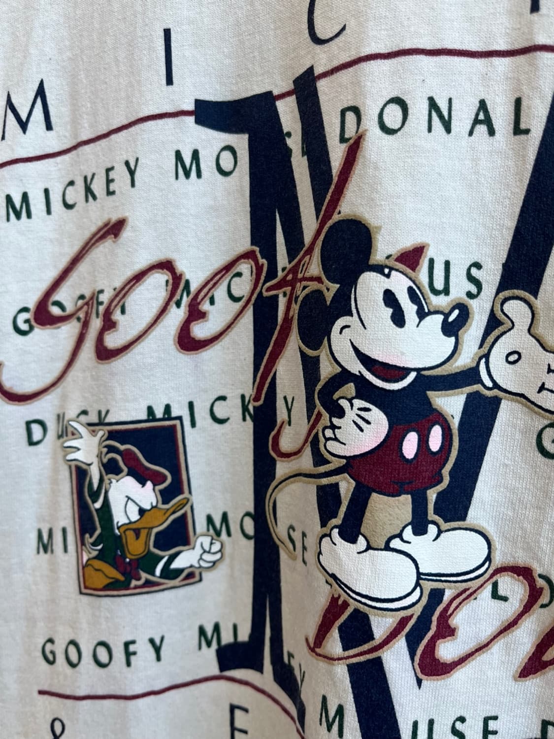 90s 디즈니 오리지널 미키 반팔 티셔츠 Made in USA 상품이미지3