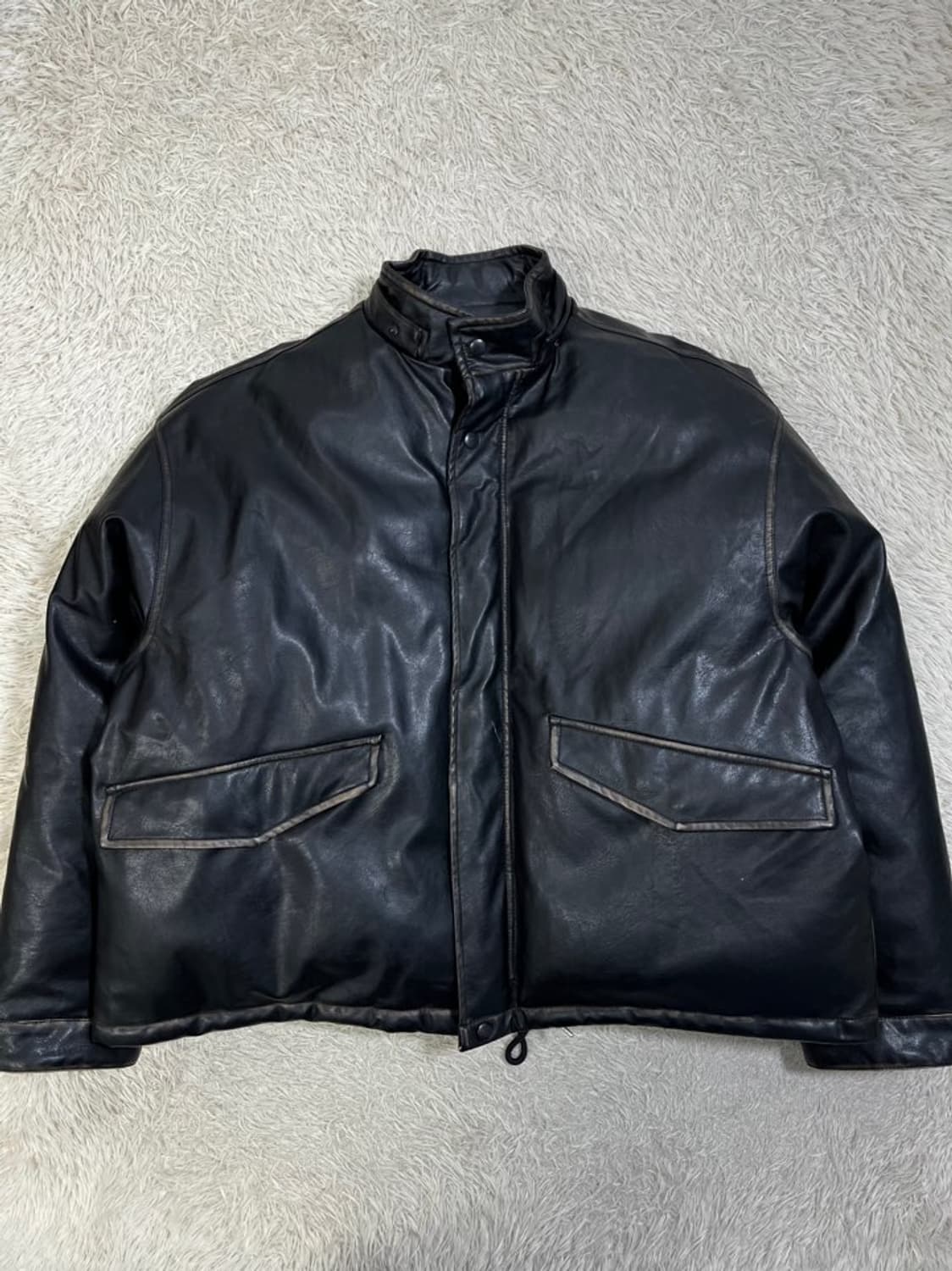 라퍼지스토어 덕다운 레더 푸퍼 패딩/#2717 상품이미지1