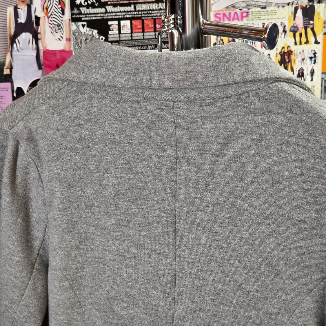 JPN 스컬 안감 그레이 코튼 원버튼 블레이저 상품이미지5