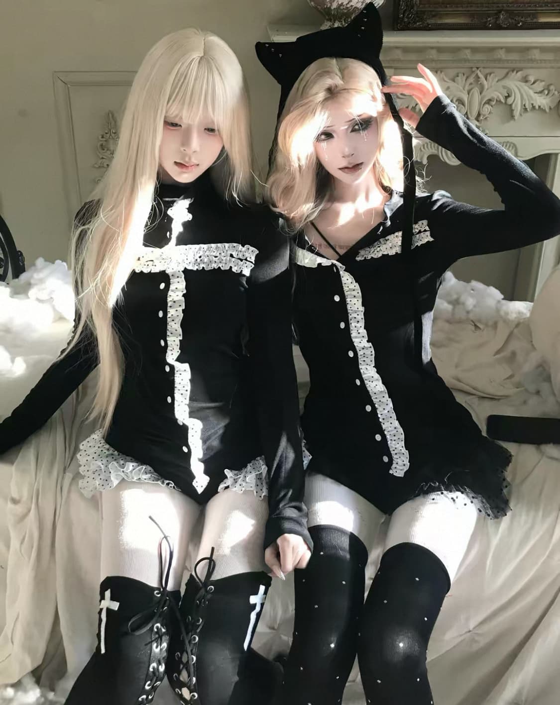 타오바오 타바 중브샵 옷 벼룩 판매 고딕 고스로리 로리타 레이스 원피스 상품이미지3